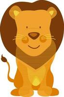 Cartoon character of lion. vector