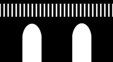 Modern pattern design of bridge in black color. vector