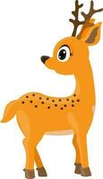 Flat illustration of a deer. vector