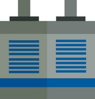 Illustration of electric transformer in half shadow style. vector