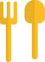 Icon of fork and spoon in half shadow. vector