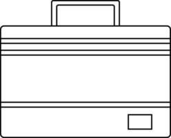 Illustration of rectangular shape briefcase. vector