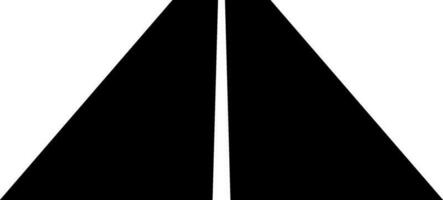 Icon or illustration of runway in black and white color. vector