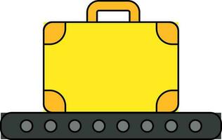 Icon of baggage conveyor in flat style. vector