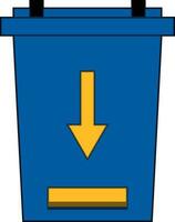 Illustration of trash bin or recycle bin in flat style. vector