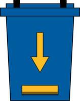 Illustration of trash bin or recycle bin in flat style. vector