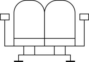 ilustración icono de silla en línea Arte. vector