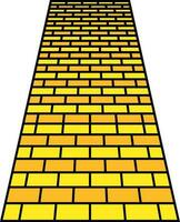 Illustration of airport runway in yellow color. vector