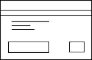 Isolated line art boarding icon in flat style. vector