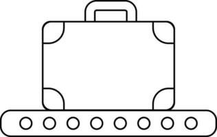 Icon of baggage conveyor in flat style. vector