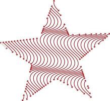 Decotative star design made by small curved arrows. vector