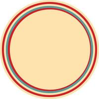 Circular frame made with colorful rings. vector