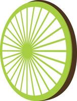 Green color of wheel icon for agriculture. vector