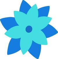 ilustración de estilizar flor en azul y cielo color. vector