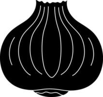 Onion icon for agriculture concept in illustration with glyph style. vector