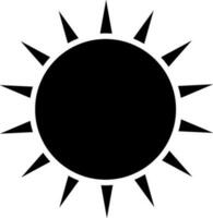 Silhouette style of sun icon for light concept. vector