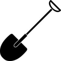 Glyph style of shovel icon for working. vector