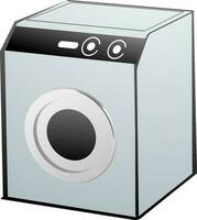 3d washing machine on white background. vector