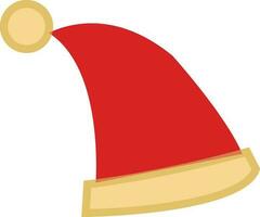 Santa claus hat in flat style. vector