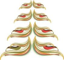 Creative Christmas Tree made with abstract design. vector