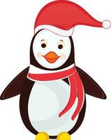 Character of smiling penguin. vector
