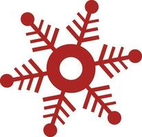 Snowflake in flat style illustration. vector