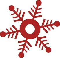 Snowflake in flat style illustration. vector