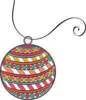 Decorative colorful Christmas ball. vector