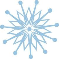 Flat icon of snowflake in blue color. vector