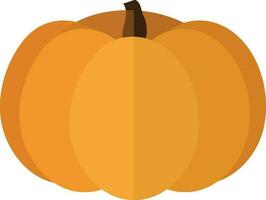 Pumpkin icon in orange color for agriculture in half shadow. vector