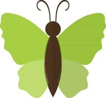 Illustration of butterfly icon for agriculture in half shadow. vector