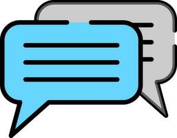 texto mensaje o charla símbolo en plano estilo. vector