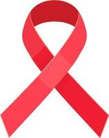 Aids awareness ribbon sign or symbol. vector