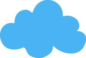 Blue color icon of Cloud. vector