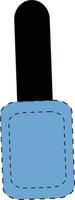 Isolated dotted line illustration of nail paint bottle. vector