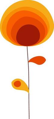 Isolated Flower illustration in flat style.