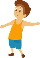 Cartoon character of Boy in stylish pose. vector