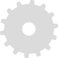 Isolated illustration of cogwheel in gray color. vector