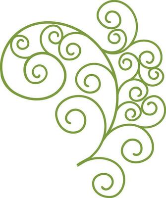 Abstract floral design in green color.