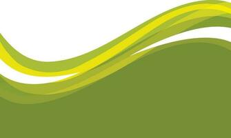 Abstract waves in green color. vector