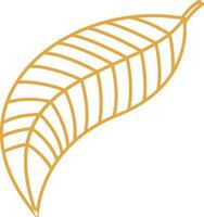 Flat style illustration of a leaf. vector