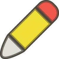 Flat style icon of a pencil. vector