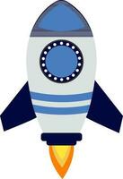 Flat style icon of a rocket. vector