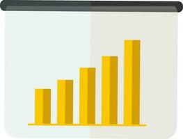 Flat style bar chart infographics. vector