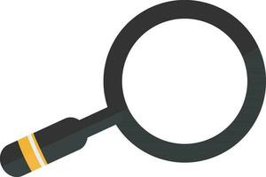 Flat style icon of a magnifying glass. vector