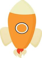 Flat illustration of rocket. vector