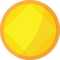 plano estilo oro moneda símbolo. vector