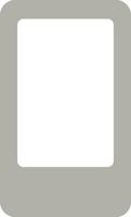 Flat style mobile phone icon in gray color. vector