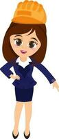 Character of Business Woman. vector