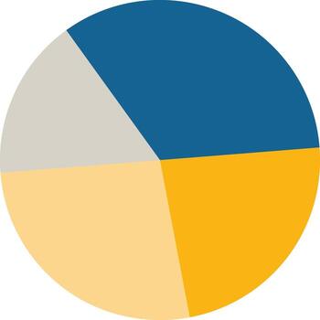 Flat style icon of a pie graph. vector